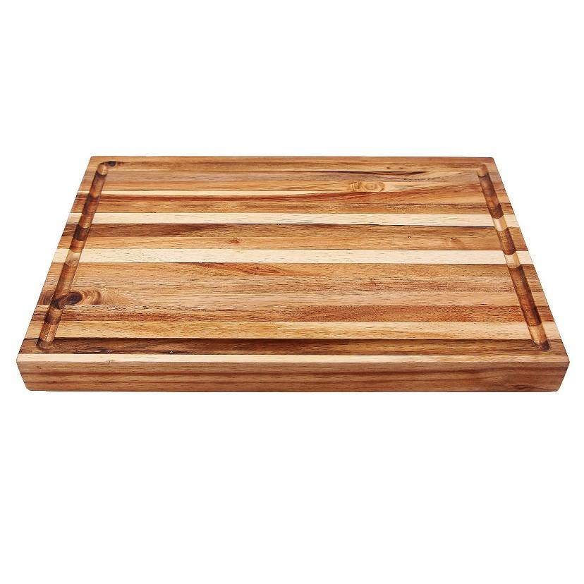 Thớt gỗ teak cao cấp siêu cứng không mùn, chống nứt 50 X 38 CM - Thớt gỗ trang trí đồ ăn kiểu dáng Vintage decor