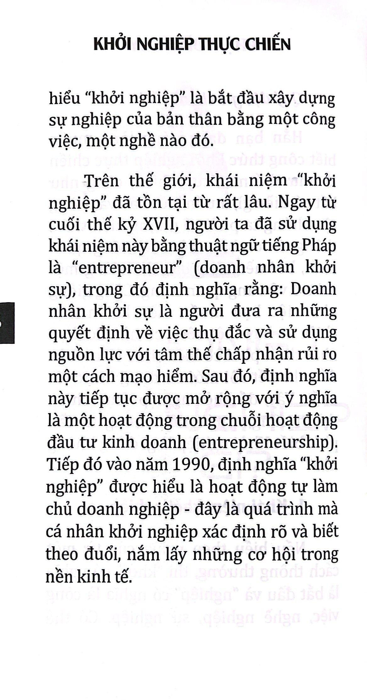 Khởi Nghiệp Thực Chiến - Bí Quyết Khởi Nghiệp Kinh Doanh Với Số Vốn Nhỏ