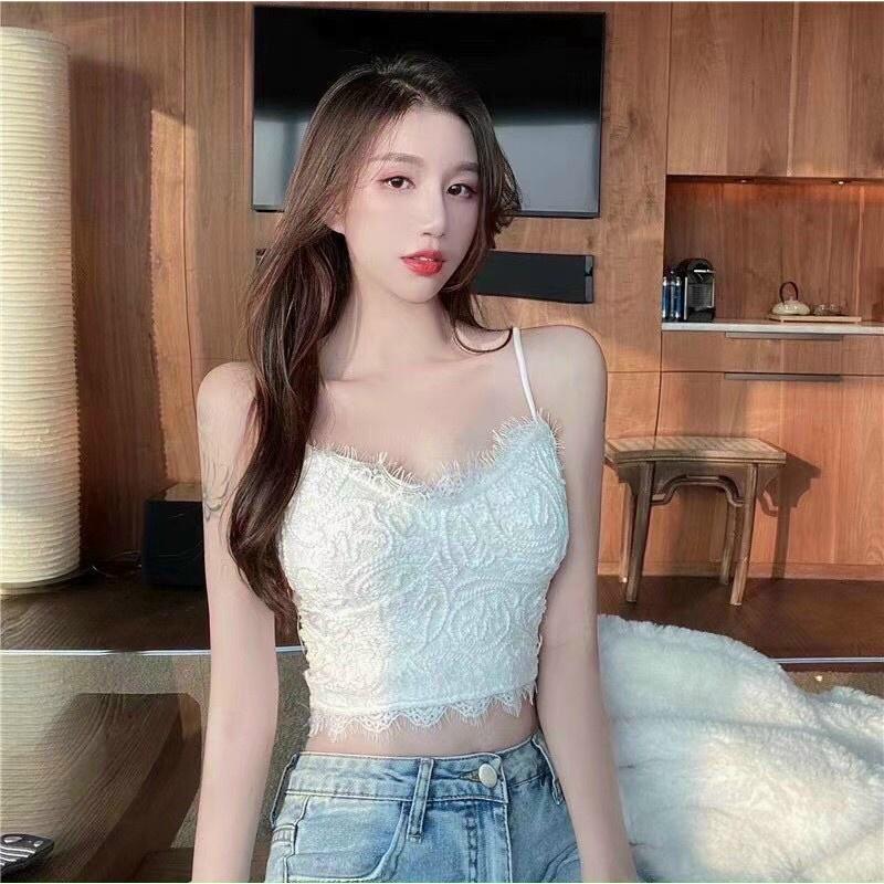 Áo hai dây ren sợi bún sexy đệm mỏng cao cấp Bra nữ có mút ngực cute hàn quốc HIJUNE CT12