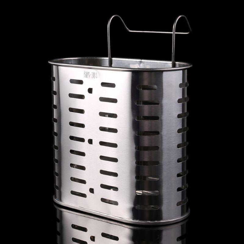 Thép Không Gỉ 304 Treo Dao Kéo Giá Đỡ Điện Muỗng Nĩa Đũa Giỏ Chứa Đồ Giá Treo Nhà Bếp Phụ Kiện Dụng Cụ Tổ Chức