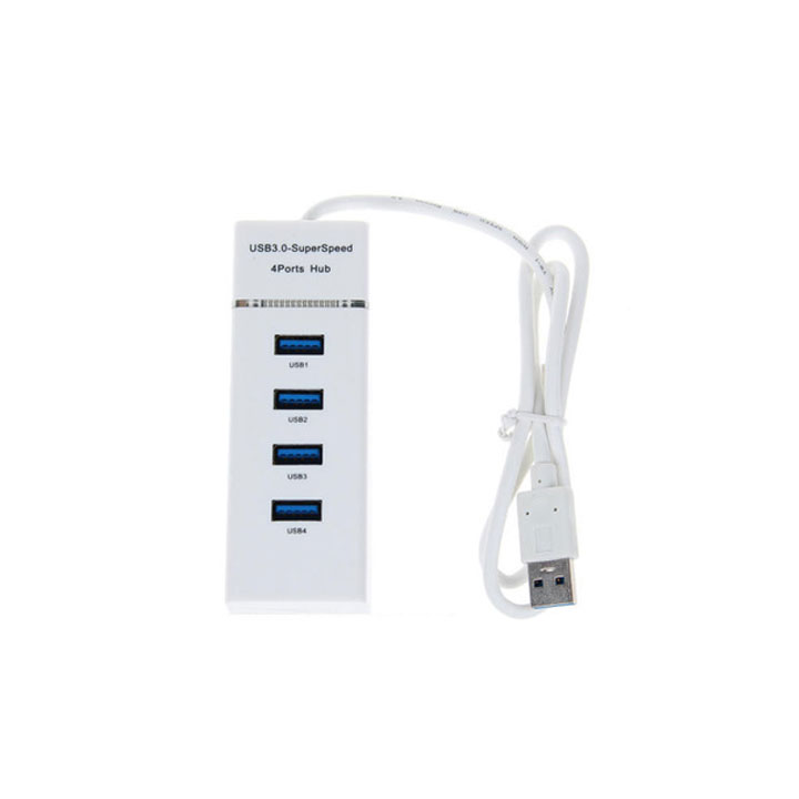 Bộ chia 4 cổng usb 3.0 USB 3.0 hub trắng