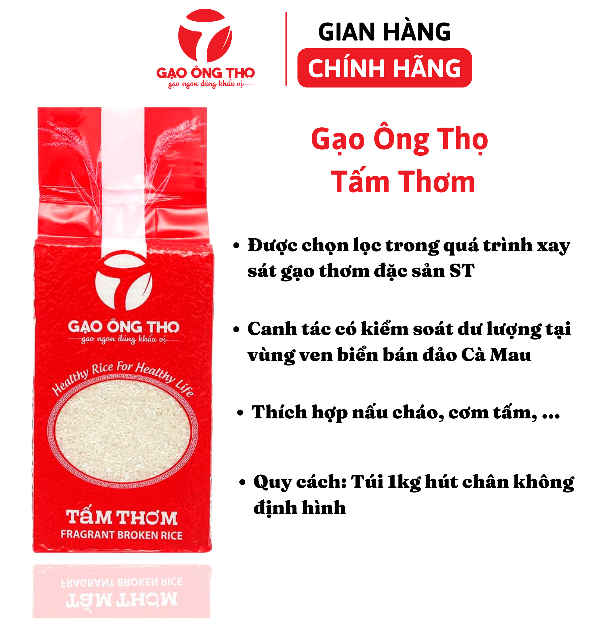 Gạo Ông Thọ-- Tấm thơm 1kg