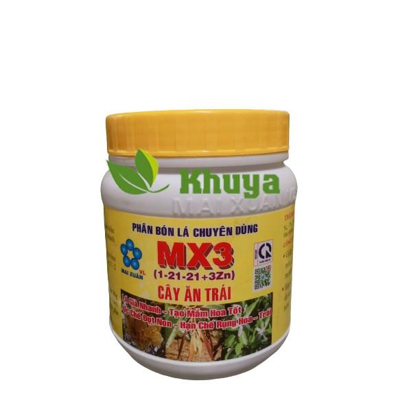 Phân bón lá MX3 (1-21-21 + 3 Zn) hủ 400gr Chuyên cây ăn trái