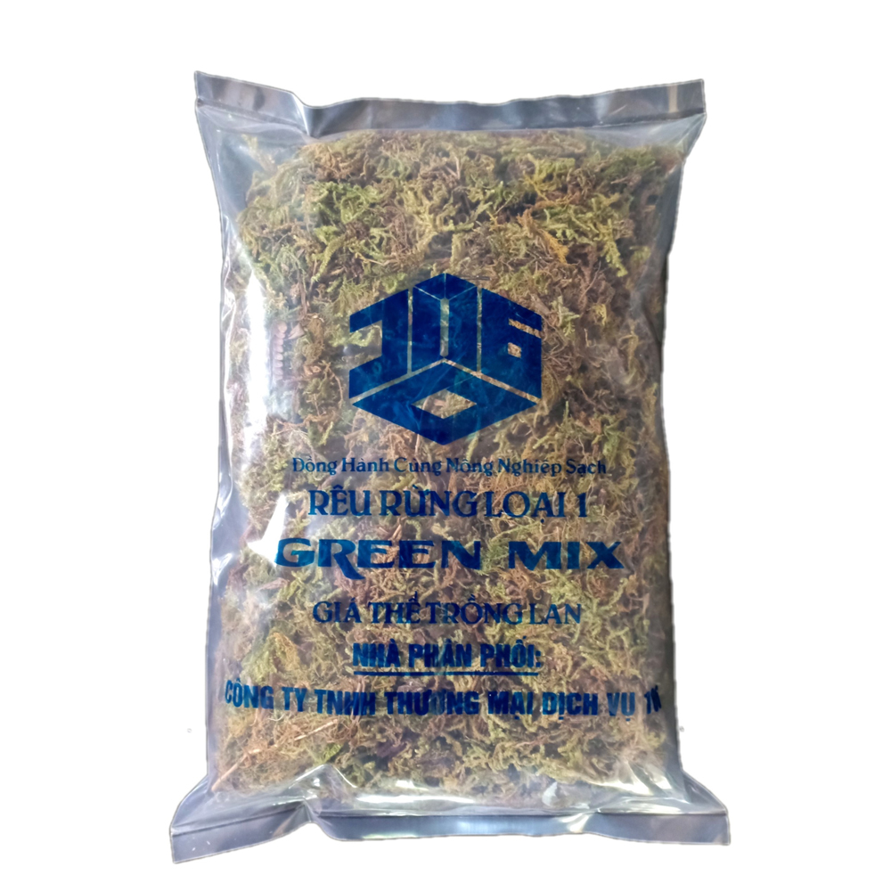 Giá thể rêu rừng trồng lan loại 1 Green Mix - Túi 4 lít ~ 120gram