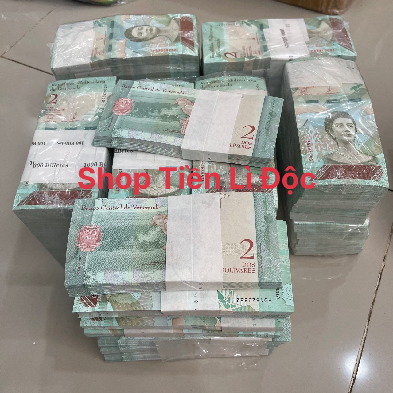 Sỉ Combo 100 Tờ Tiền Lì Xì Hình Con Vẹt Của Venezuela 2 Bolivares