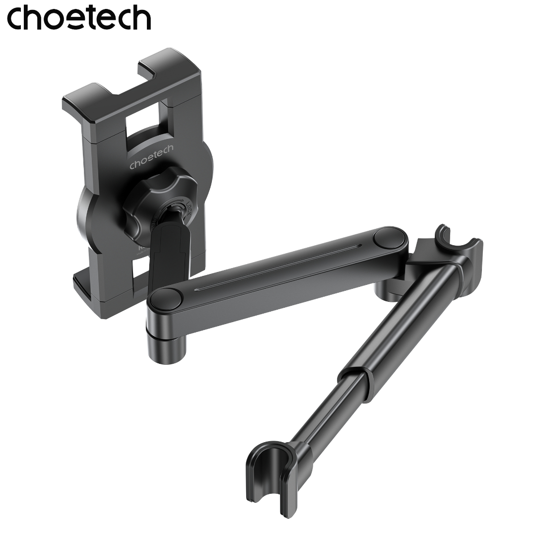 Giá đỡ điện thoại và máy tính bảng cho ghế sau ô tô Choetech H090 kéo giãn linh hoạt - Hàng chính hãng