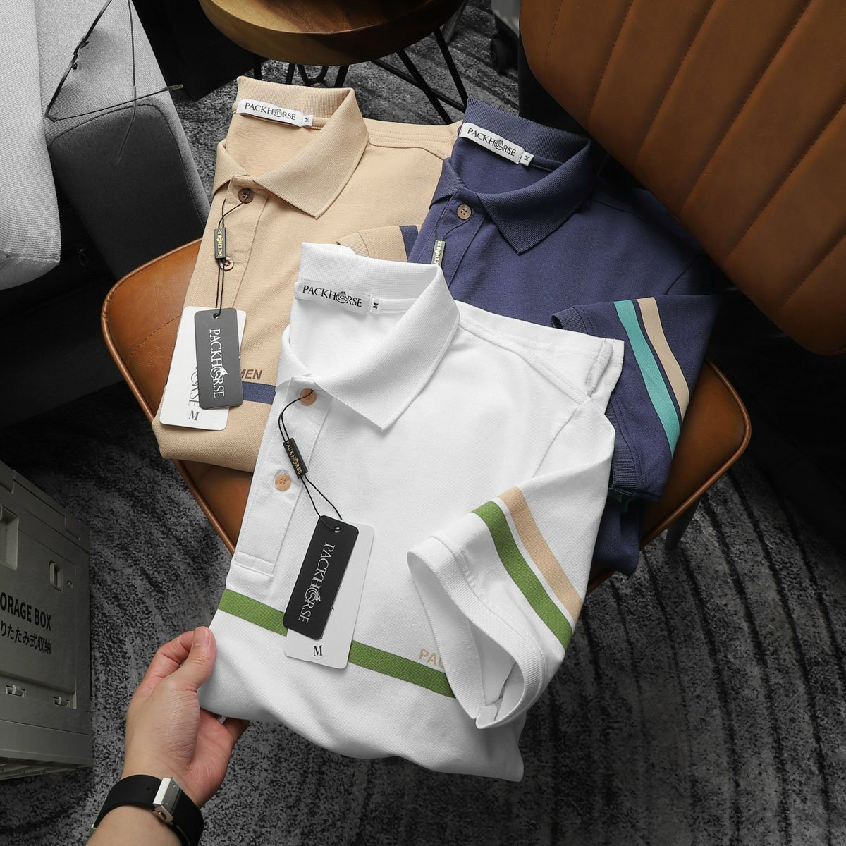 Áo thun polo nam PK Men chất thun cá sấu, họa tiết sọc ngực nam tính, thanh lịch, thoáng mát - FORMEN SHOP - FMPS240