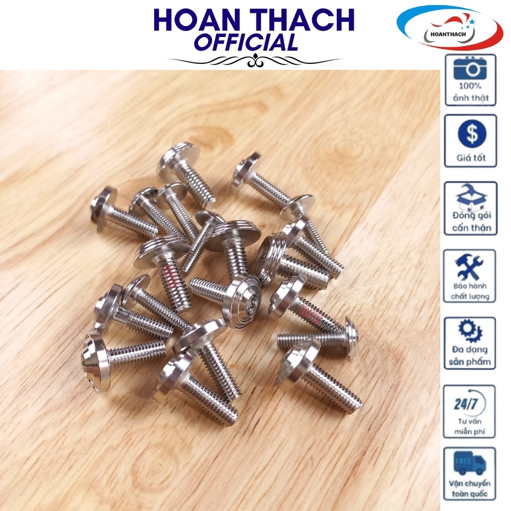 Bộ Ốc Áo Mẫu Thái Inox 304 cho xe máy Wave RSX (20 con), HOANTHACH SP017373