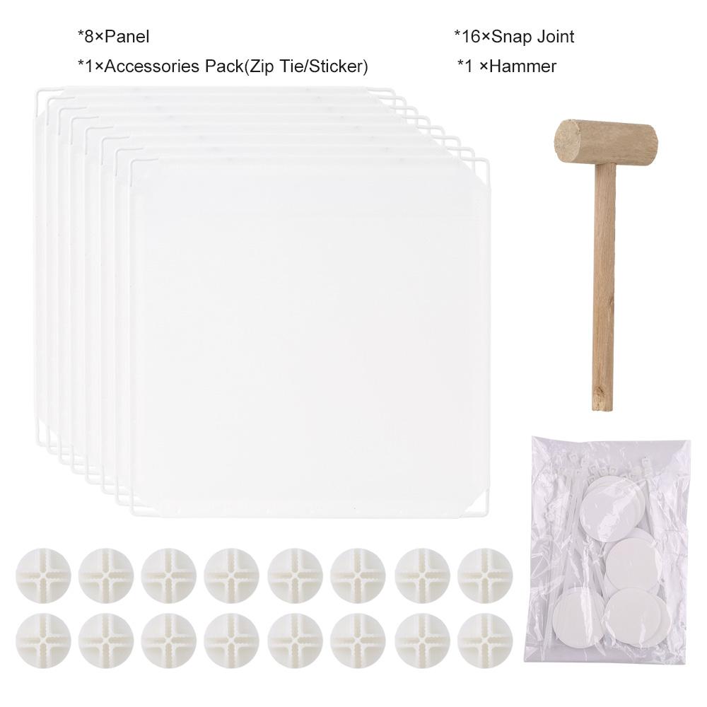 Lồng ráp nuôi thú cưng đươc thiết kế bằng 8 bảng vuông 35*35cm bằng sắt chịu lực, bền,Chân cao su chống trượt để bảo vệ sàn nhà, dễ lắp ráp