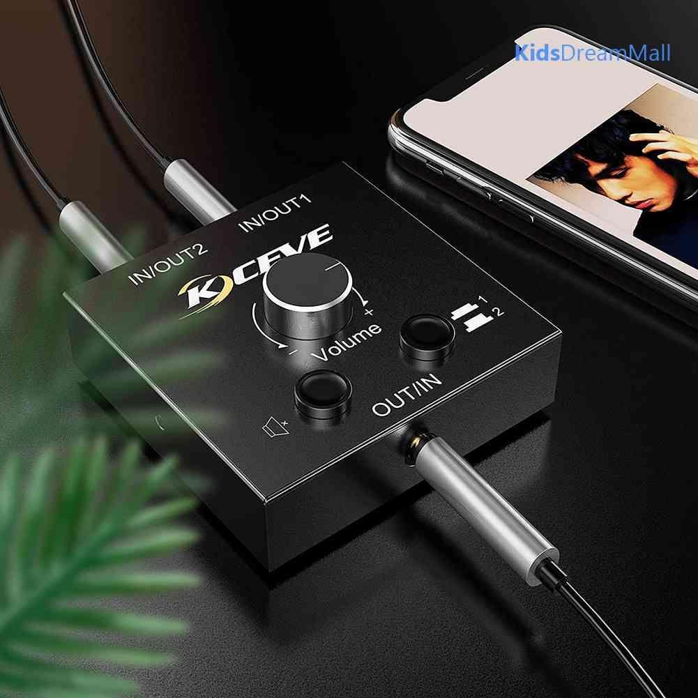 Mới Bộ Chuyển Đổi Âm Thanh Nổi 2 X 1 / 1 X 2 3.5mm