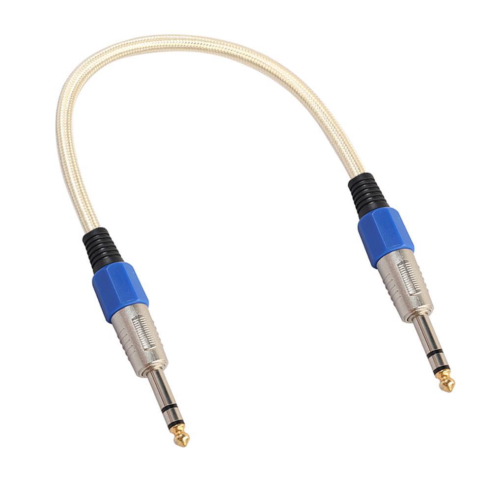 6.35mm Male to Male Stereo Audio Aux Cable 30cm