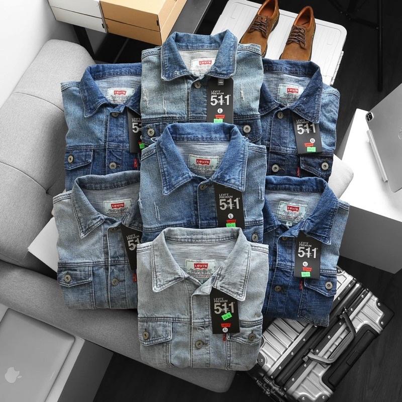 Áo khoác jean ZR xuất xịn - xanh trắng