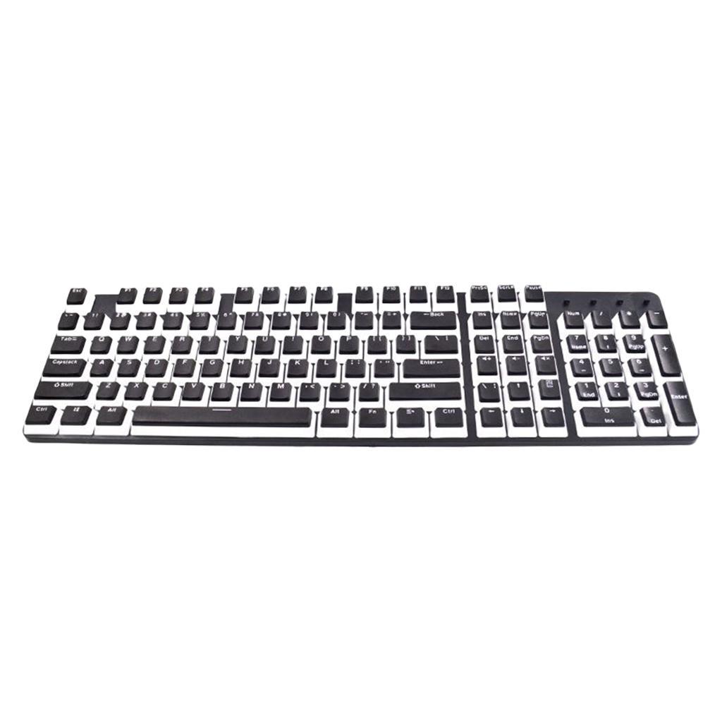 Pudding Keycaps Set 104Keys Doubleshot for Office Home Gaming Typing