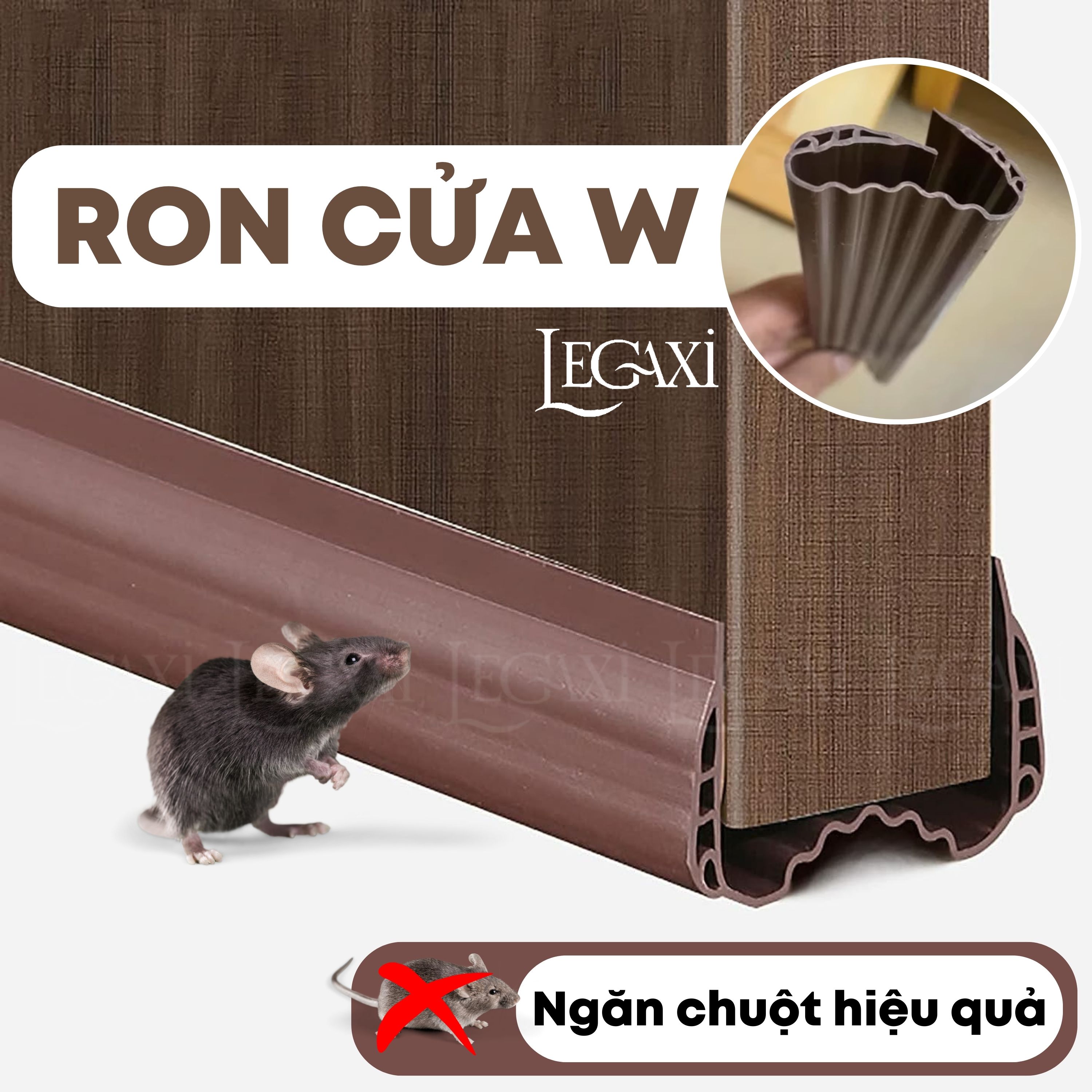 1 Mét ron cửa W, thanh chặn cửa, chắn khe hở chân cửa ngăn côn trùng, bụi, ngắn thoát hơi máy lạnh Legaxi