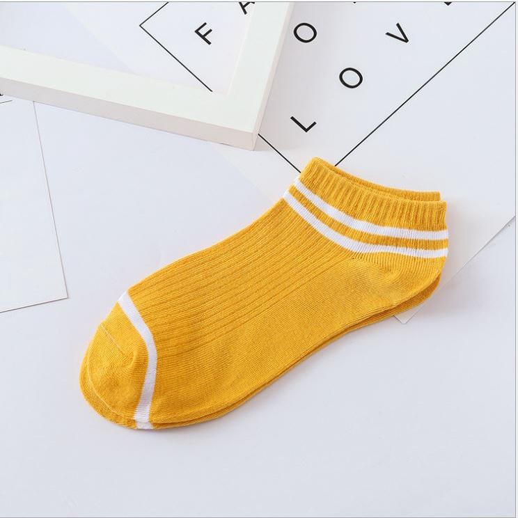 combo 3 đôi vớ cổ ngắn unisex phong cách Hàn Quốc Tất nam nữ cotton thoáng khí