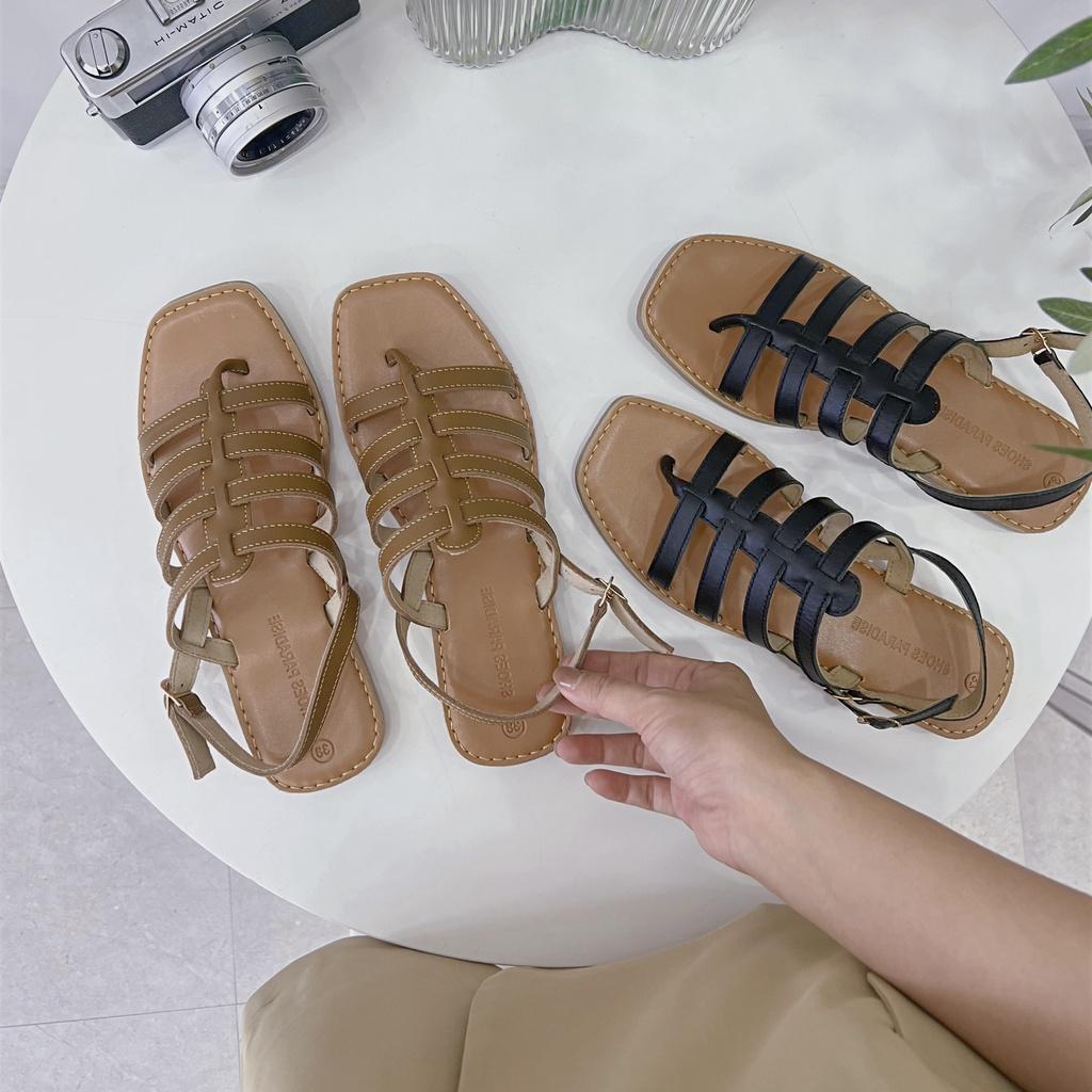 Sandal nữ xinh rọ đế bệt dây thời trang hàn quốc da bò Shoes Paradise SD07