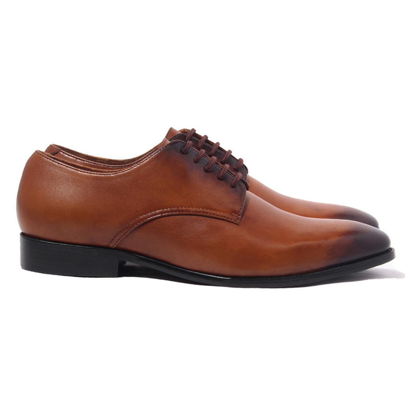 Giày Tây Nam Công Sở Banuli Da Bê Italian Dây Buộc Plan Toe Derby H1PD1 (Da Veg Itali Mềm Dẻo, Đế Siêu nhẹ, Bảo Hành Trọn Đời)