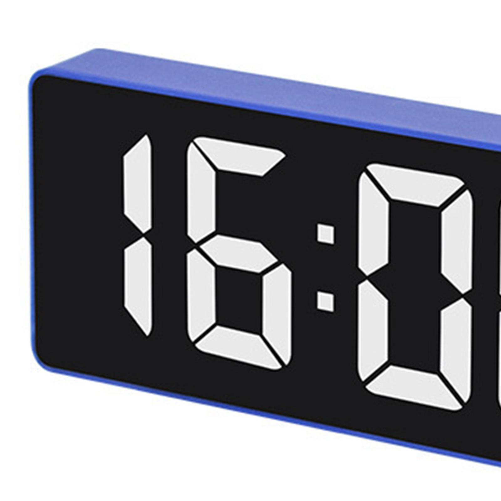 Digital  Clock, LED Clock for Bedroom, Electronic Desktop Clock with Temperature Display, Adjustable Brightness, Voice Control