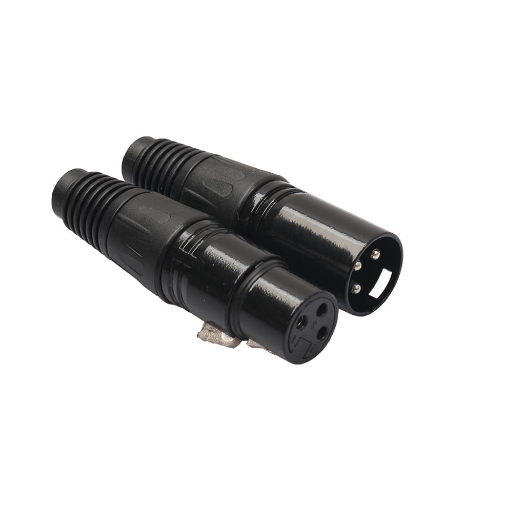 10 Pairs XLR 3Pin Microphone Cable Connector 10 Male + 10 Female Plug Cable Connector Microphone Audio Socket
