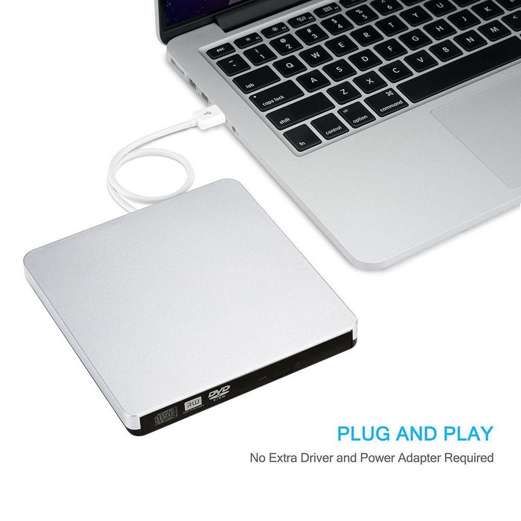 External USB2.0 DVD CD-RW Drive Writer Burner DVD Player for Macbook Air/Pro