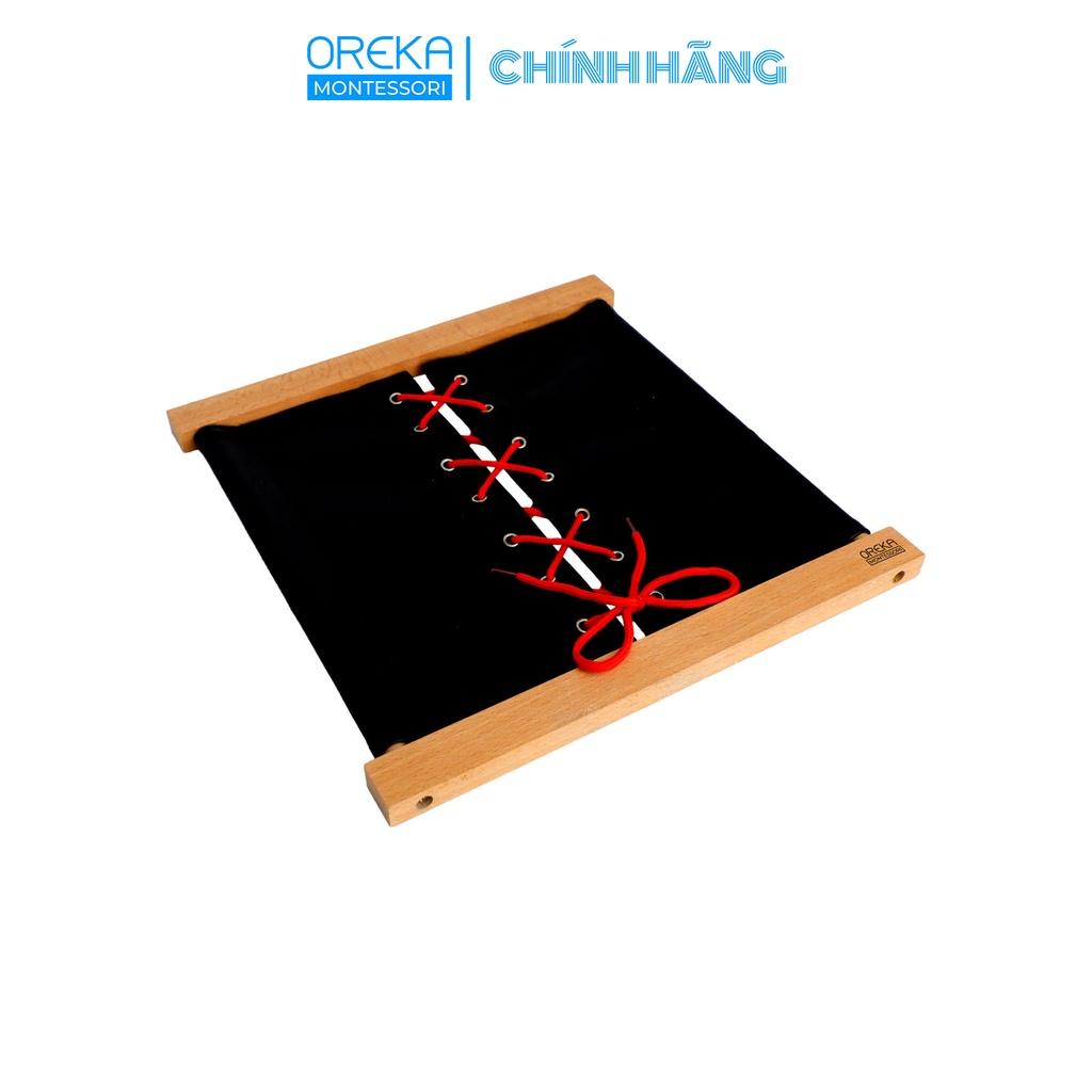 Đồ chơi trẻ em Oreka Montessori Khung vải: Buộc dây giầy - 0221100