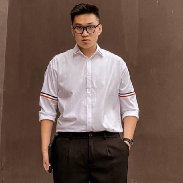 Áo sơ mi cách điệu BIGSIZE Maltrik, áo sơ mi kẻ viền chất lụa kate cao cấp mềm, thấm hút tốt size 80-130kg