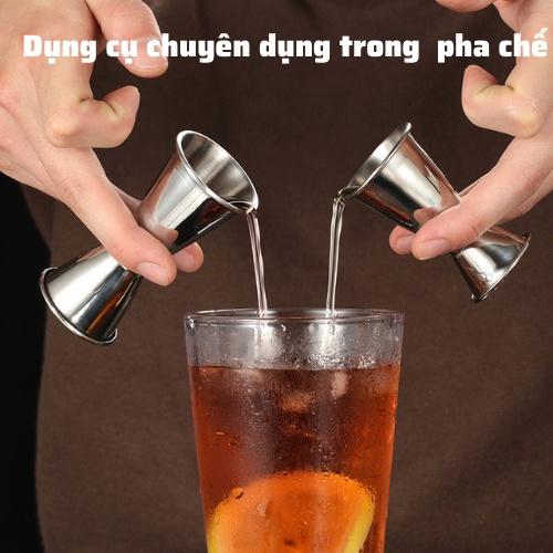 ly đong zigger định lượng 20-40cc bằng inox 2 đầu cao cấp, jigger chuyên dụng dụng cụ pha chế quán Bar nhỏ gọn