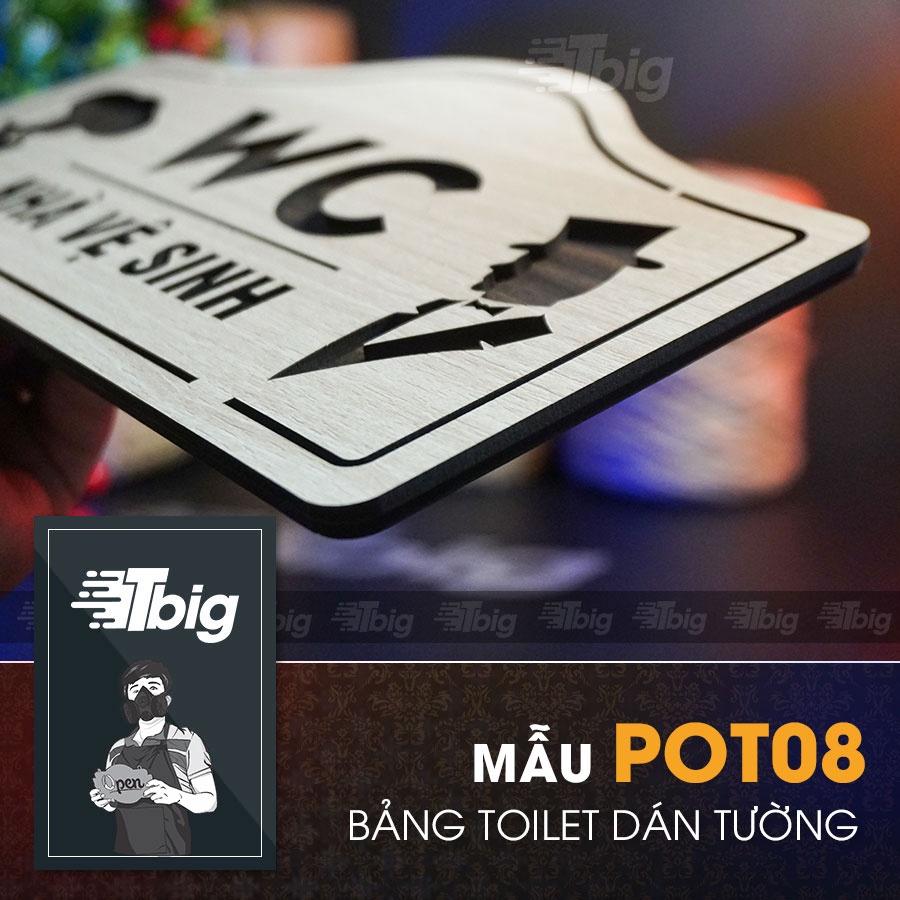 Bảng toilet gỗ trang trí dán cửa nhà vệ sinh wc - women men - nam nữ