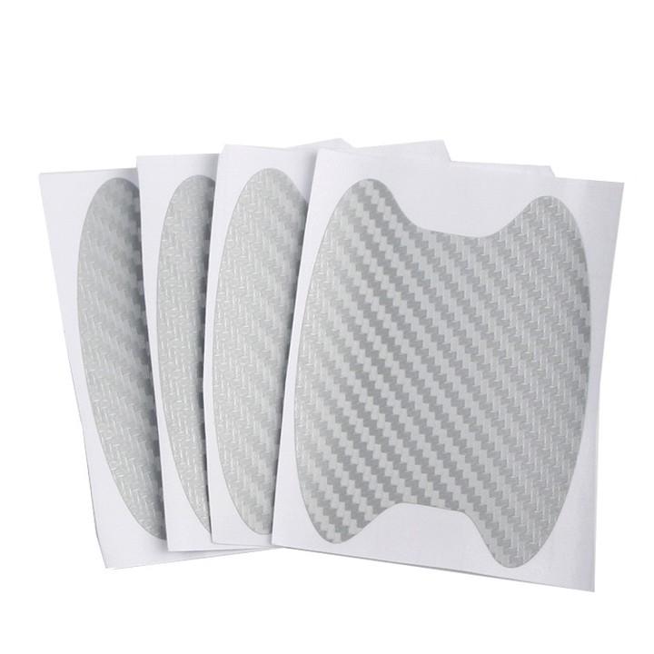 Bộ 04 Decal Carbon Dán Chông Xước Hõm Tay Nắm Cửa Xe Ô Tô