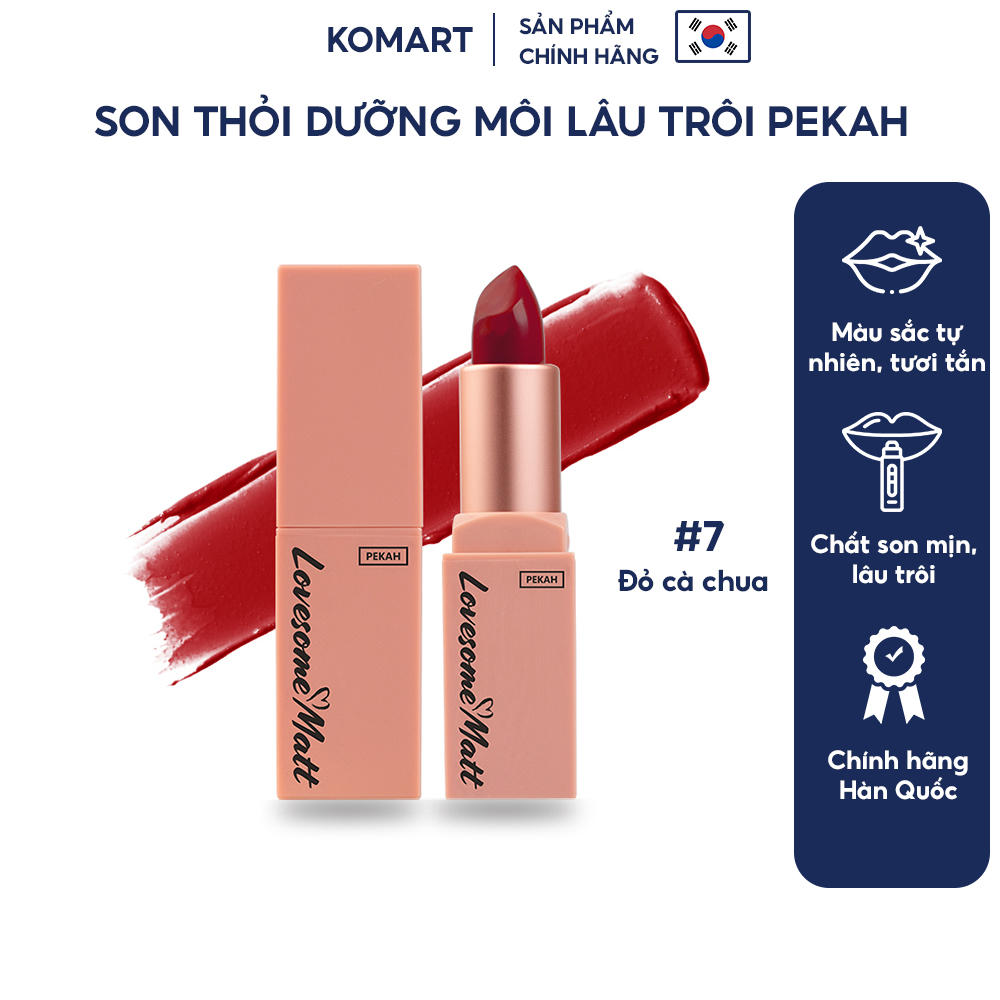 Son Thỏi Dưỡng Lâu Trôi LOVESOME MATT PEKAH LIPSTICK 3,3gr