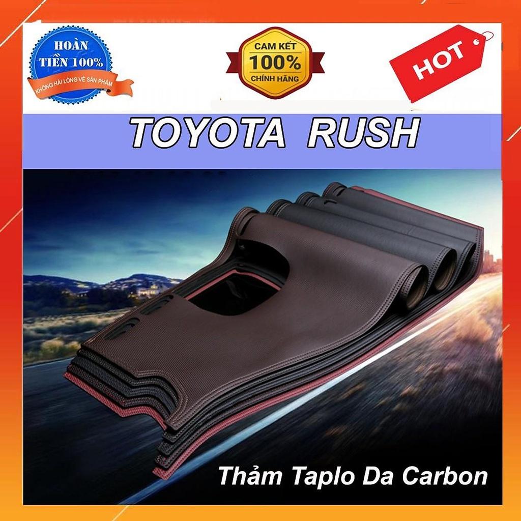 Thảm Taplo Da Carbon Dành Cho Xe Toyota Rush màu đen