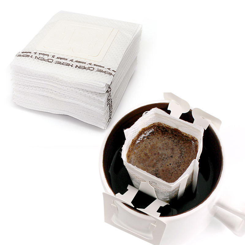 Bộ 50 Cà Phê Túi Giấy Lọc Dùng Một Lần Nhỏ Giọt Cà Phê Túi Treo Tai Cà Phê Espresso Phụ Kiện Trà Dụng Cụ