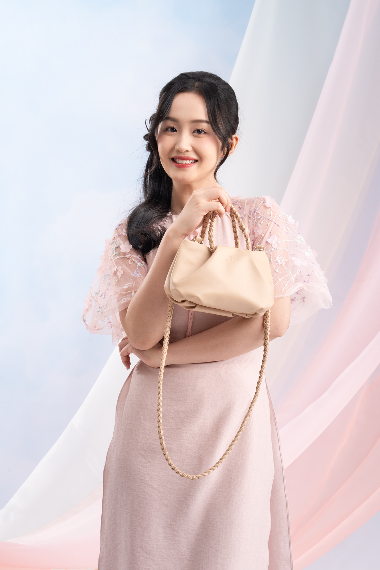 Túi Yuumy ( Thời trang nữ kiểu đám mây size 22  - Túi đeo chéo da Seasand YN257 )