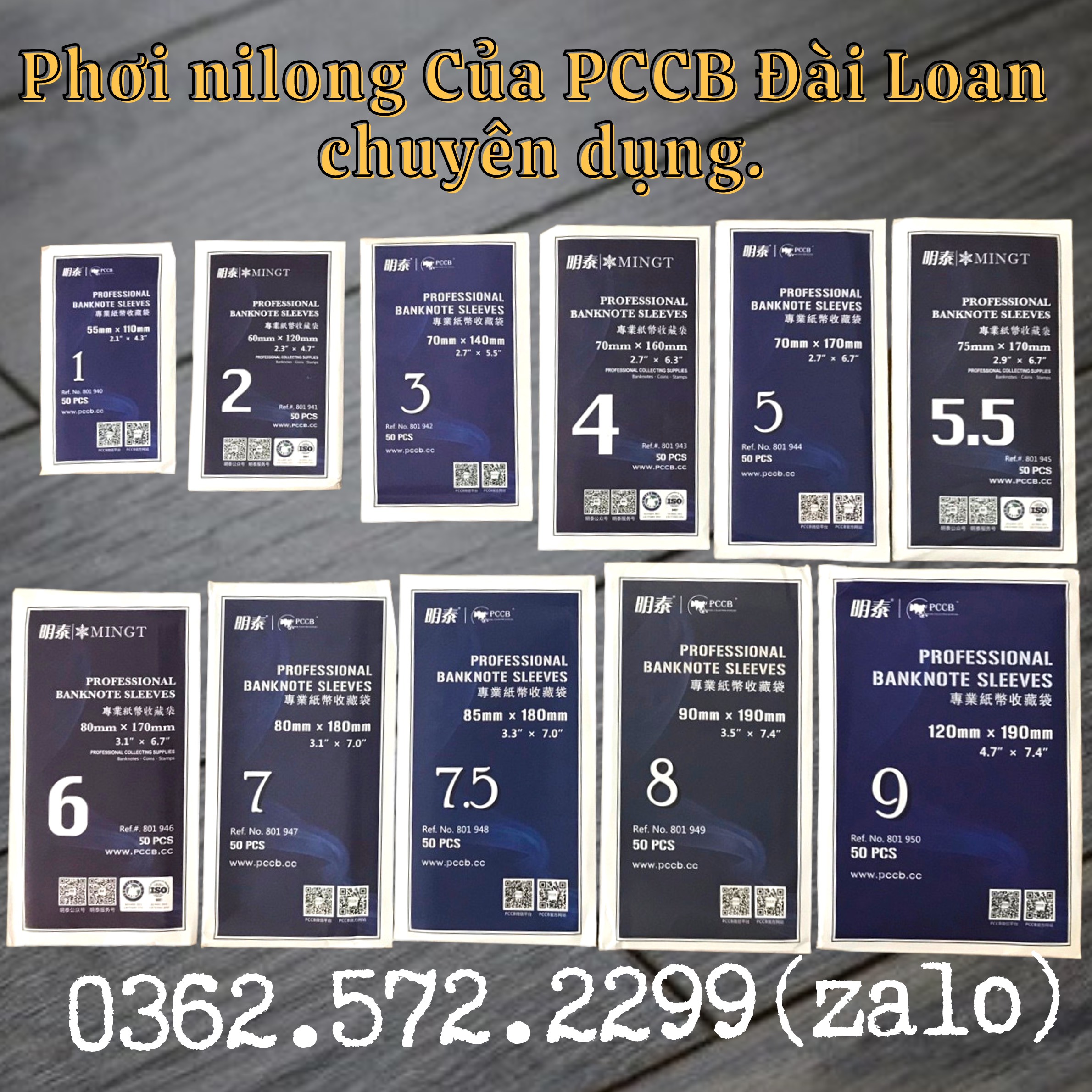 Phơi nilong bảo quản tiền giấy nhiều kích cỡ khác nhau .Mỗi túi phơi 50 lá phơi