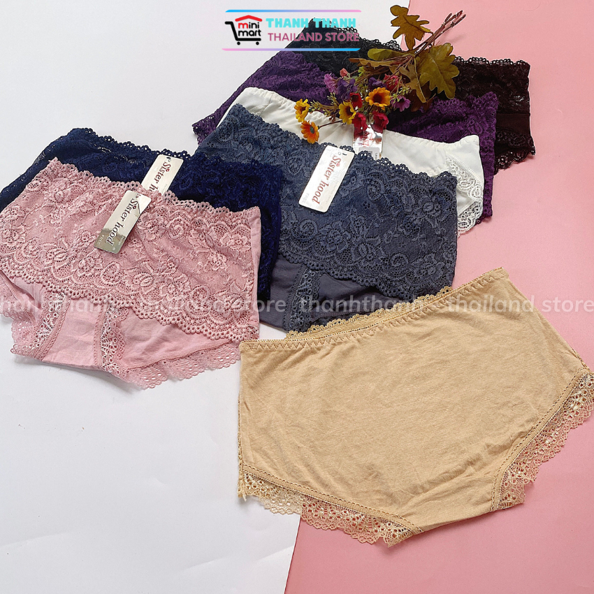 Quần lót phối ren đẹp, mềm mại , hàng thái lan - Form L, giao màu ngẫu nhiên 5575