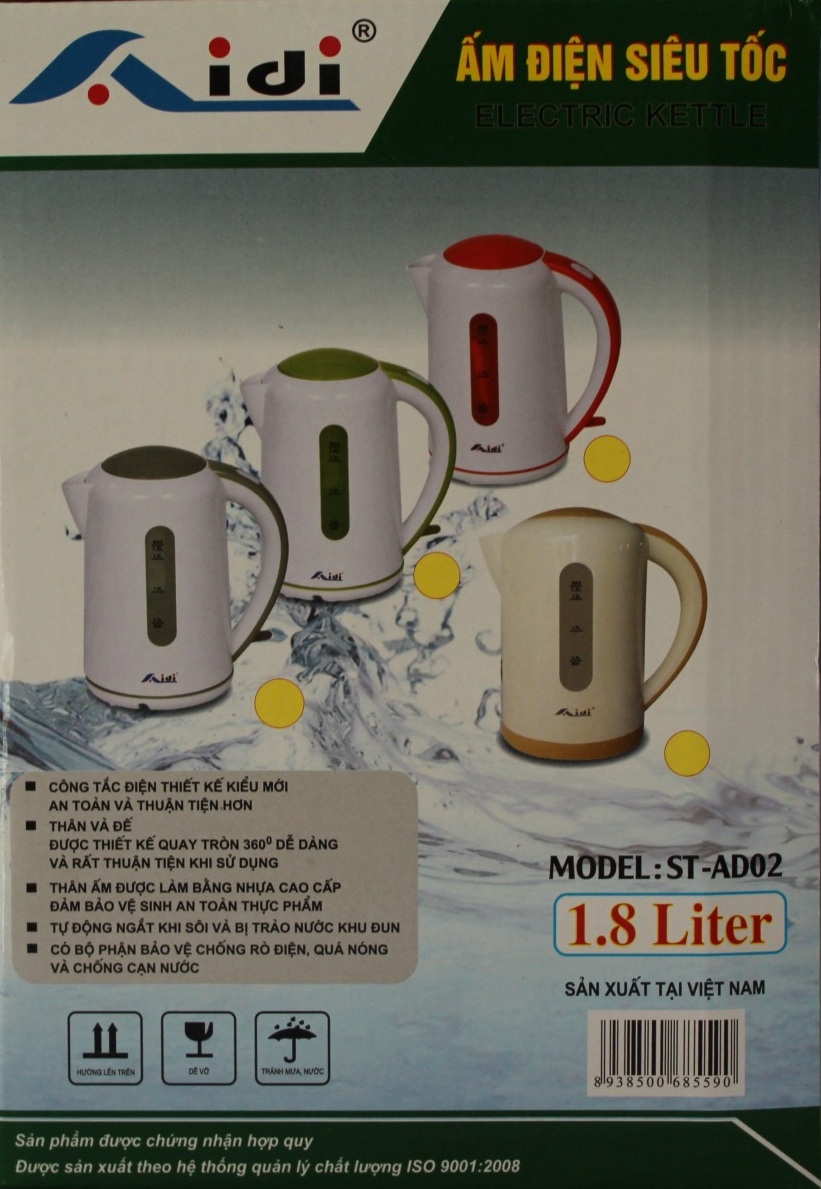 Ấm siêu tốc Aidi ST-AD02 1.8L