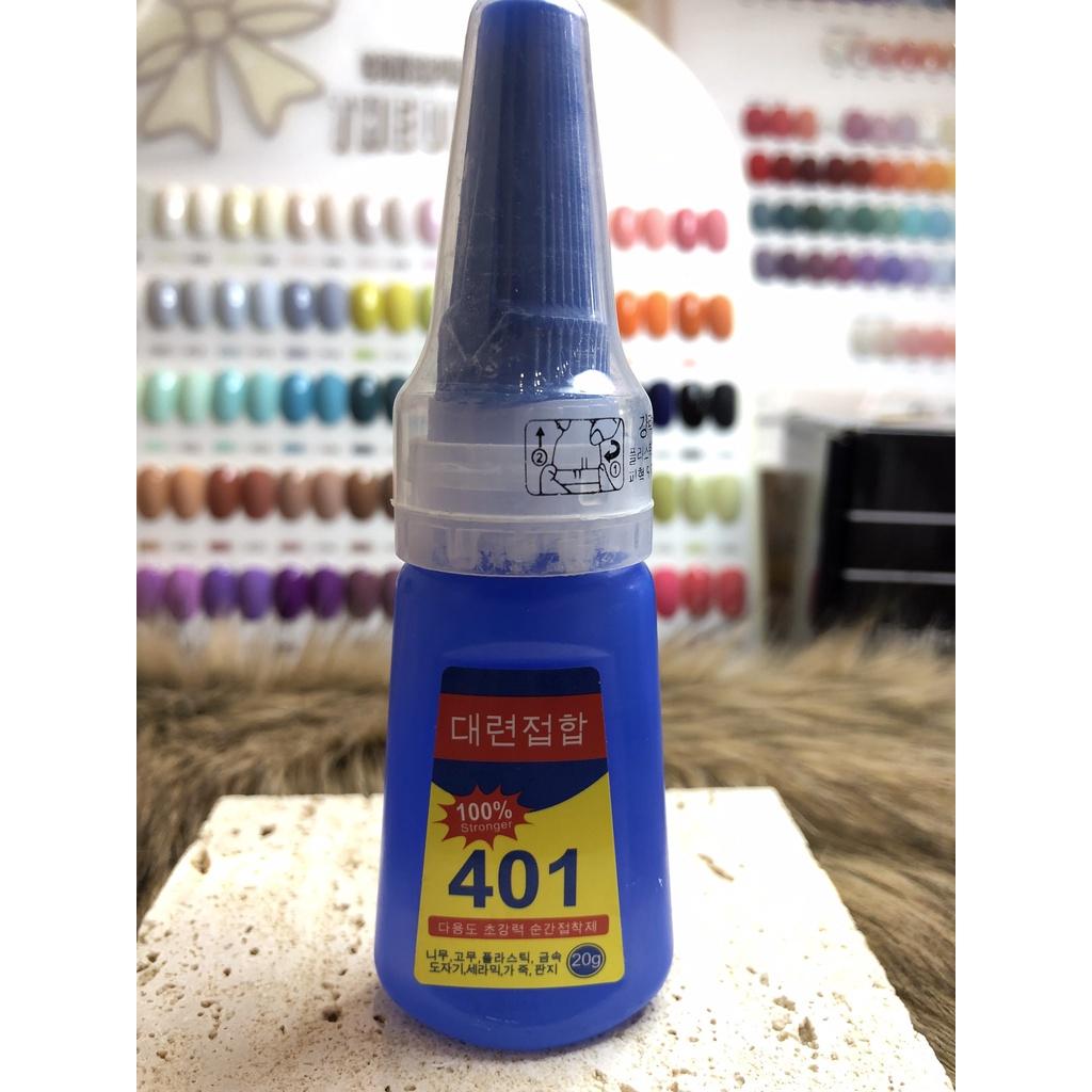 Keo dán đa năng Hàn Quốc loại tốt chuyên dụng cho dân làm móng - Keo 401 Dán Móng Nail (20g) - Chuẩn Loại 1