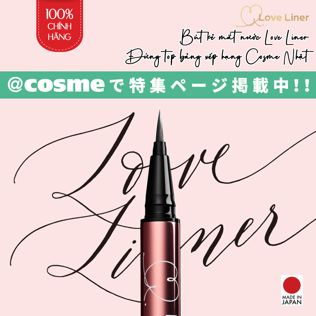 Bút Kẻ Viền Mắt Nhật Bản Không Thấm Nước, Bền Màu, Lâu Trôi Love Liner Liquid Black Màu Đen