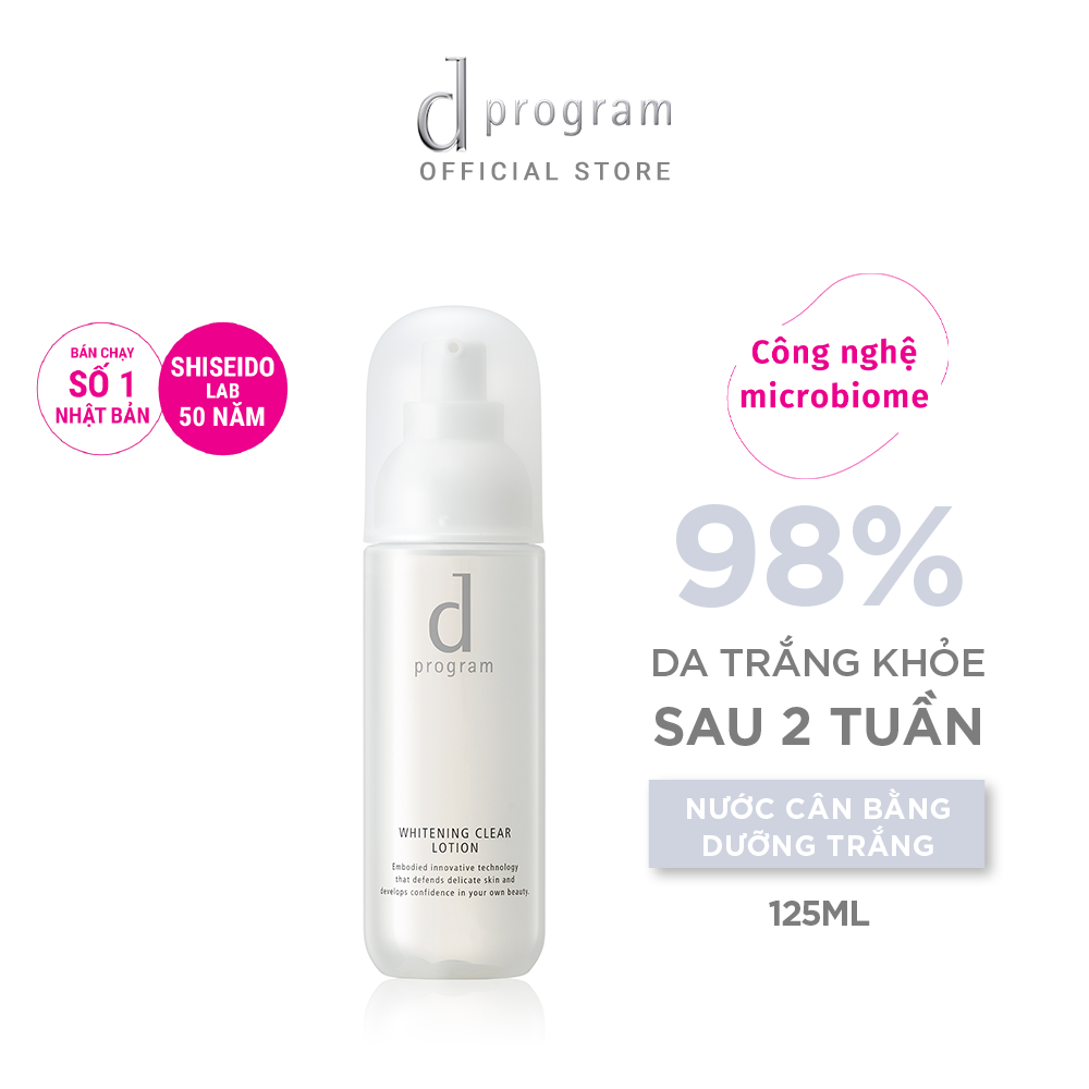 Nước Cân Bằng Dưỡng Sáng Cho Da Nhạy Cảm d program Whitening Clear Lotion 125ml