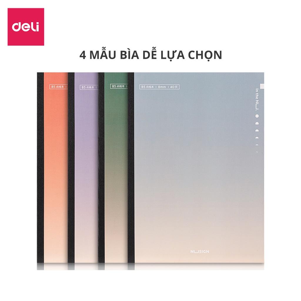 Sổ Tay Ghi Chép Dán Gáy Kẻ Ngang 80 Trang Khổ A5 B5 Vintage Cao Cấp Nusign Deli - Màu Pastel Làm Sổ Planner Sổ Kế Hoạch Phù Hợp Học Sinh Văn Phòng - NS284 NS285