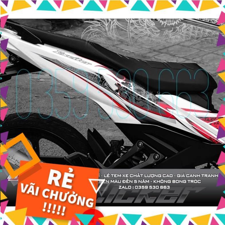 Tem rời Dragon Rồng đỏ - dán Exciter 150 trắng - siêu hot 2021