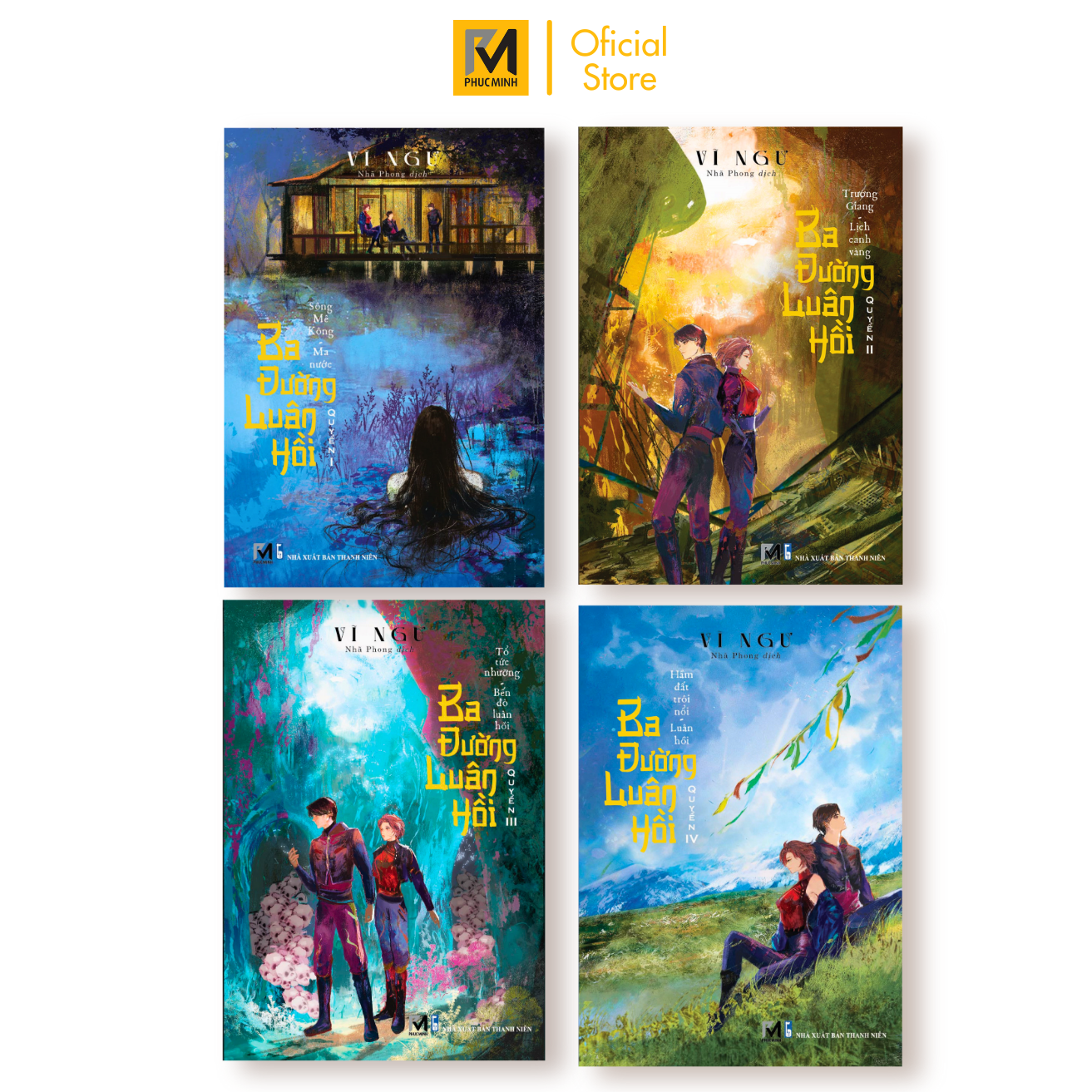 Sách Tiểu Thuyết - Ba Đường Luân Hồi - Vĩ Ngư Trọn Bộ 4 Tập - Phúc Minh Books - Trọn Bộ 4 Tập