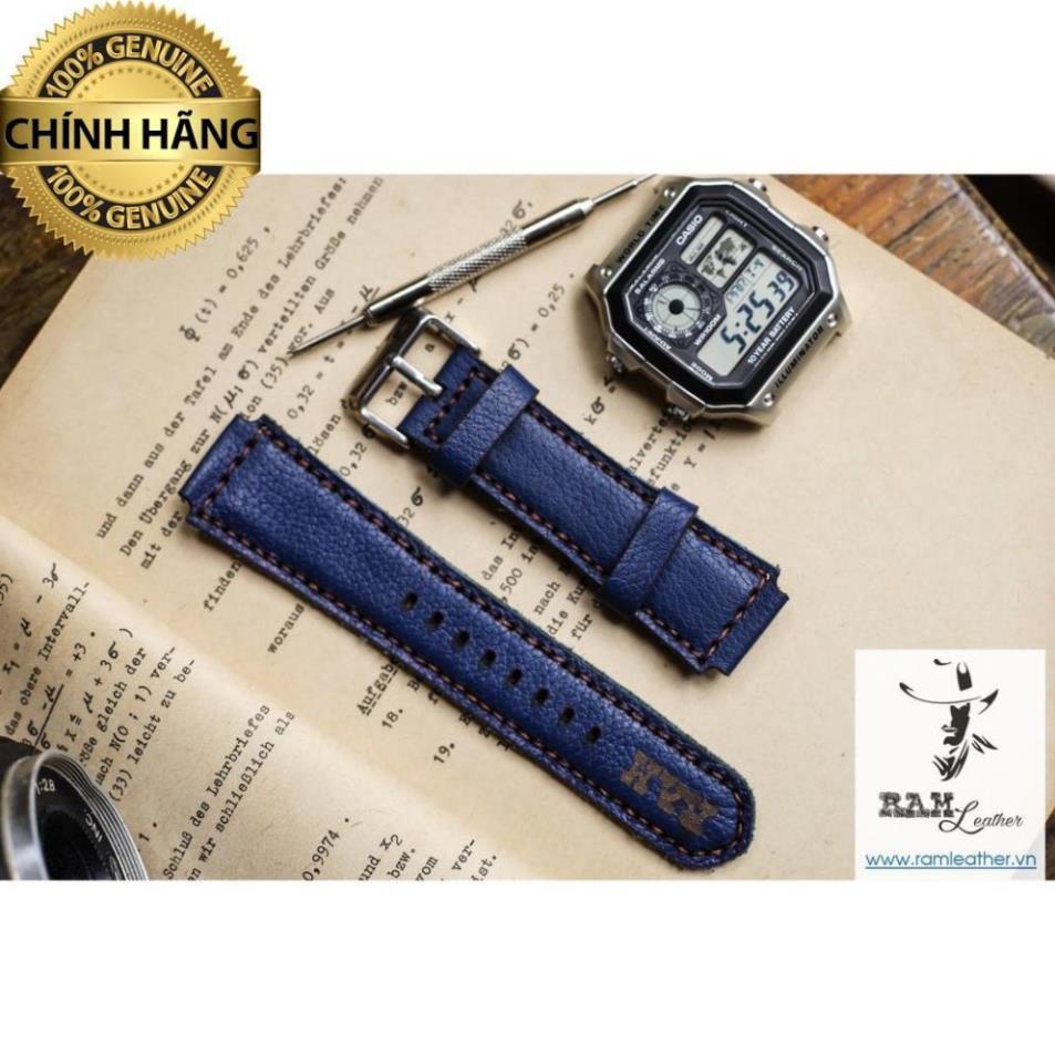 DÂY ĐỒNG HỒ DA BÒ THẬT XANH NAVY – RAM CLASSIC 1958 CHÍNH HÃNG