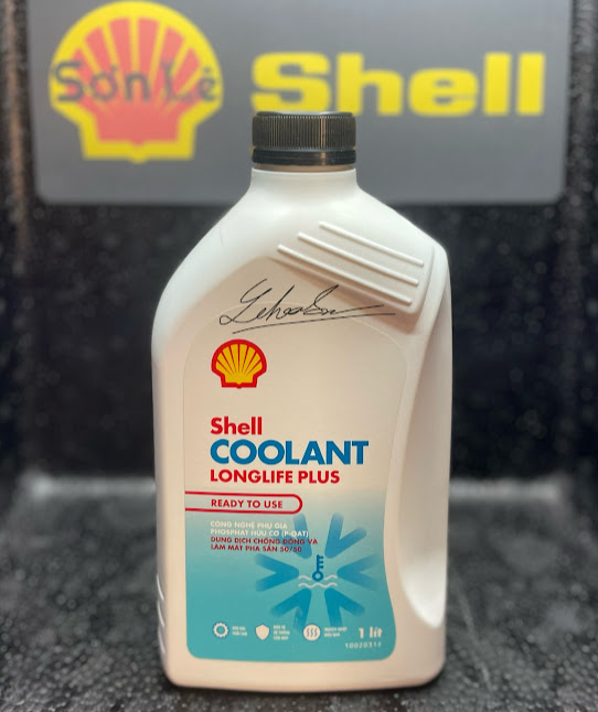 Nước giải nhiệt Shell cao cấp, nước mát Shell Coolant. 1L (nước màu hồng cao cấp)