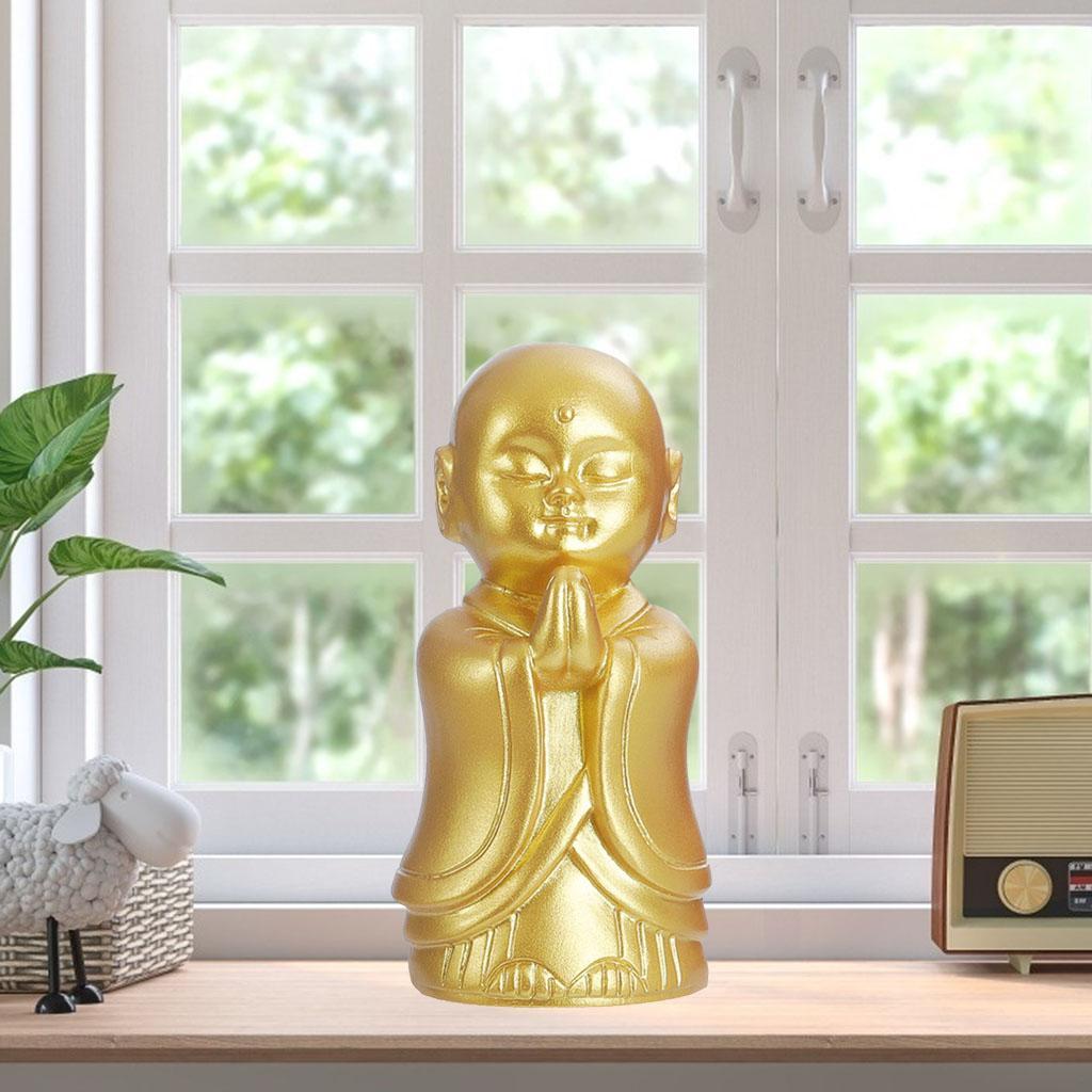 Resin Buddha Statue Ornament Meditation for Office Decor