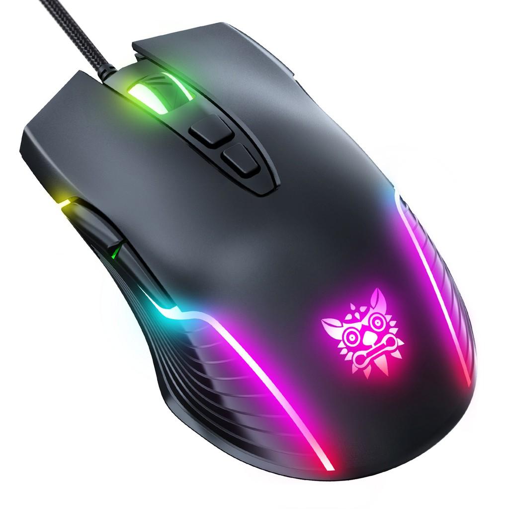 ONIKUMA CW905 USB Wired Gaming Mouse RGB LED Light Chuột thể thao điện tử Chuột quang có thể điều chỉnh 6400DPI