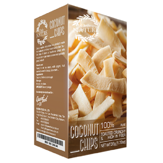 Dừa Sấy Giòn - Coconut Chips Only Nature (100gr/ hộp)