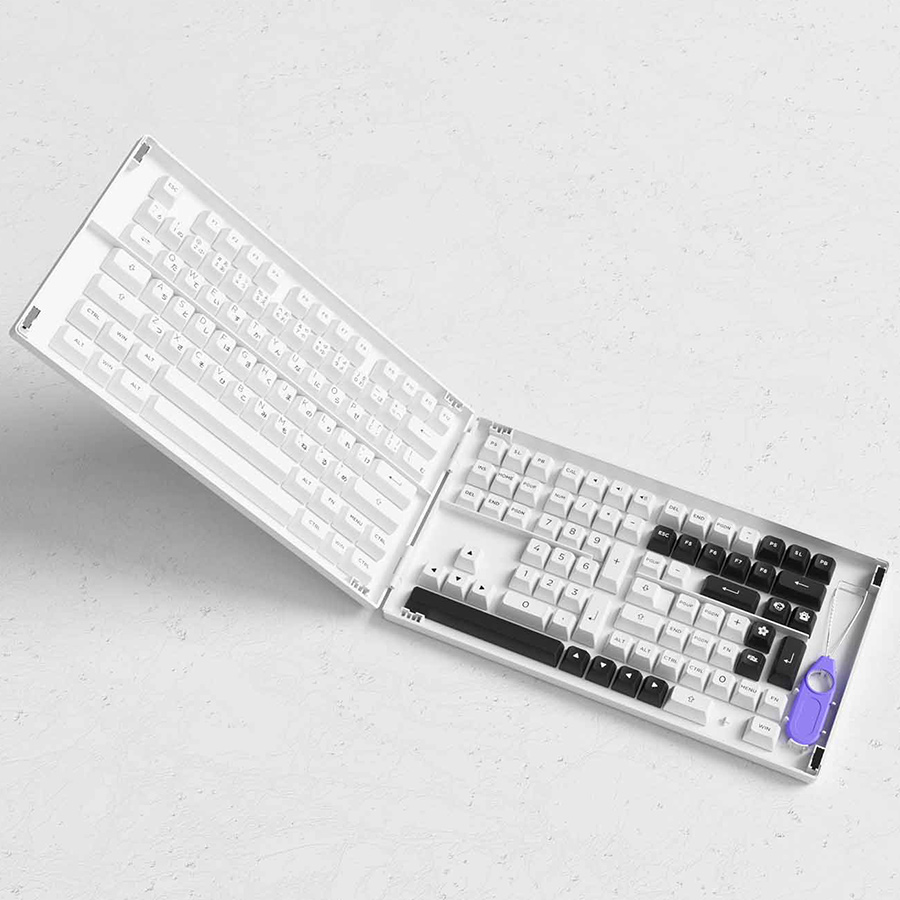 Nút Bàn Phím Cơ AKKO Keycap Set - Black On White (ASA Profile) - Hàng Chính Hãng