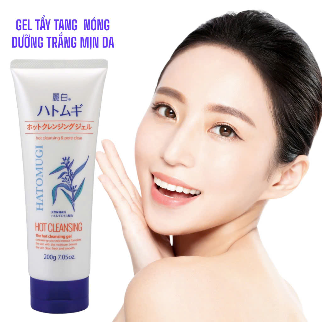 Gel Tẩy Trang Nóng Sạch Sâu Và Dưỡng Ẩm Da Hatomugi Reihaku Hatomugi Hot Cleansing Gel (Tuýp 200G)
