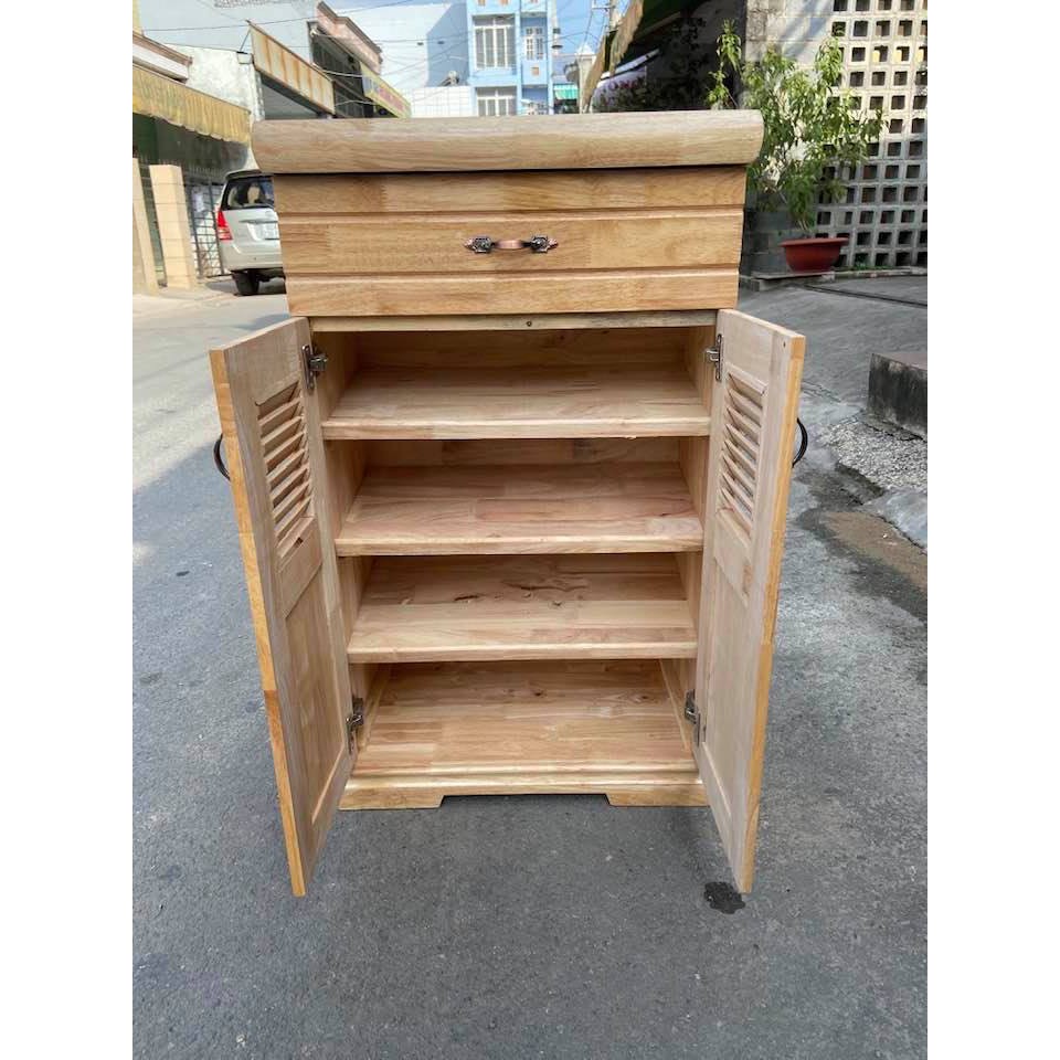 Tủ giày dép gỗ cao su ngang 60 cm